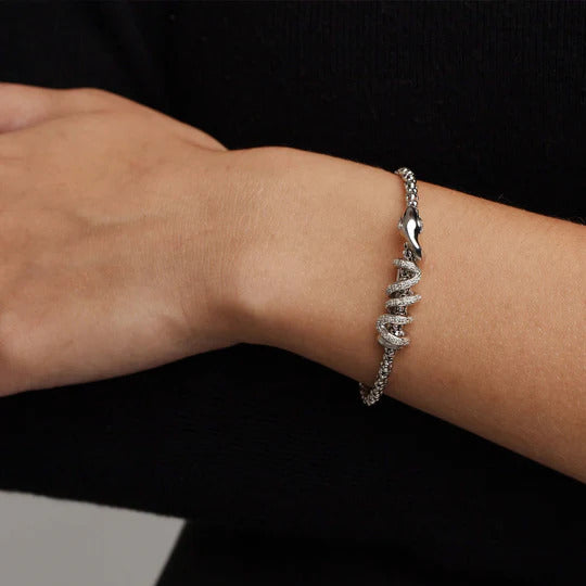 Phillip Gavriel Il silver Popcorn Cuff Diamond Bangle