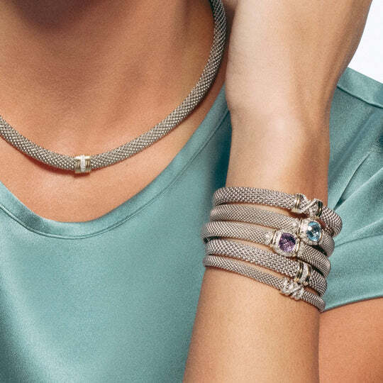 Phillip Gavriel Popcorn silver & 18k gold Blue Topaz Cuff