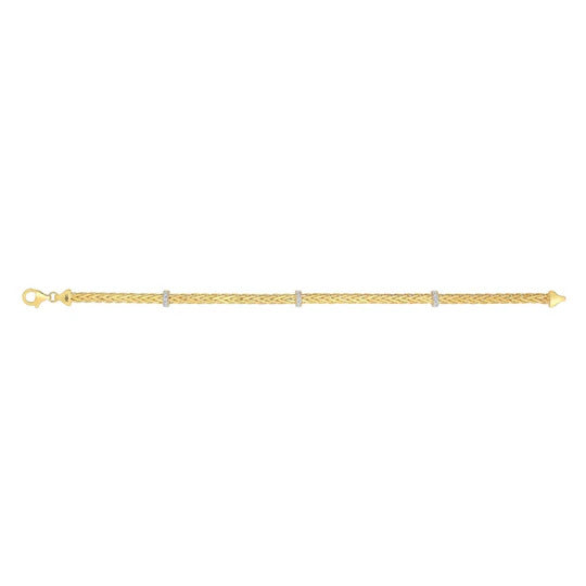 Phillip Gavriel Woven Stationed Diamond Bracelet