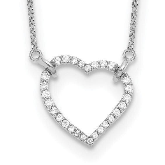 14k Gold Heart Diamond Necklace