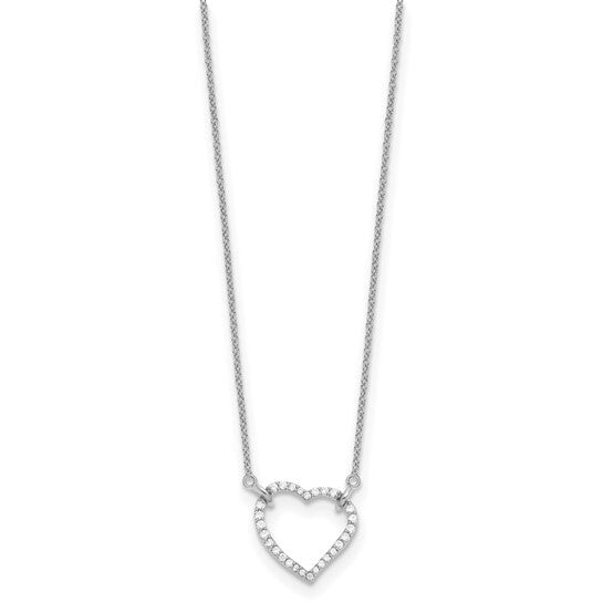 14k Gold Heart Diamond Necklace