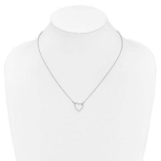 14k Gold Heart Diamond Necklace