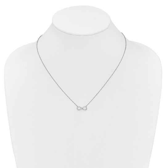 14k Gold Diamond Infinity Necklace
