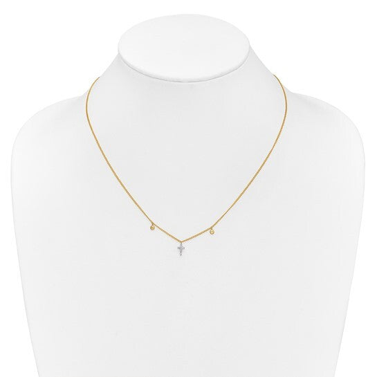 14k Diamond Cross Necklace