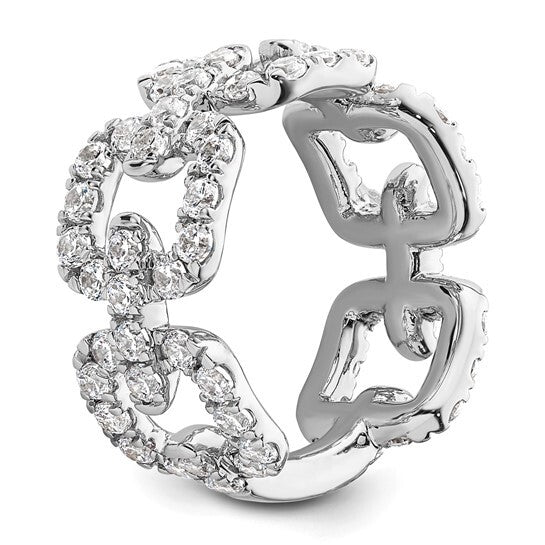 True Origin 14k White Gold Lab Grown Diamond VS Band