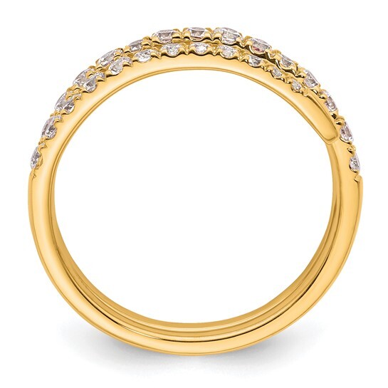 True Origin 14k Lab Grown Diamond VS Fancy gold Band