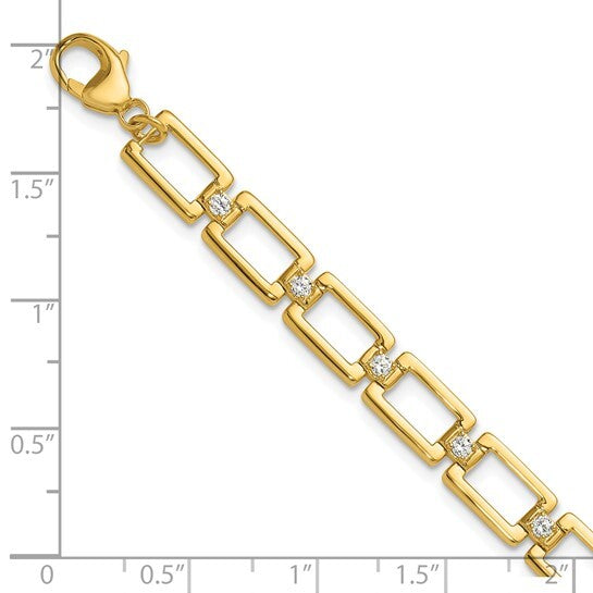 True Origin 14k yellow Lab Grown Diamond VS Fancy Link Bracelet