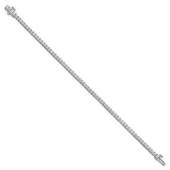 14K White Gold Lab Grown Diamond VS Princess Tennis Bracelet