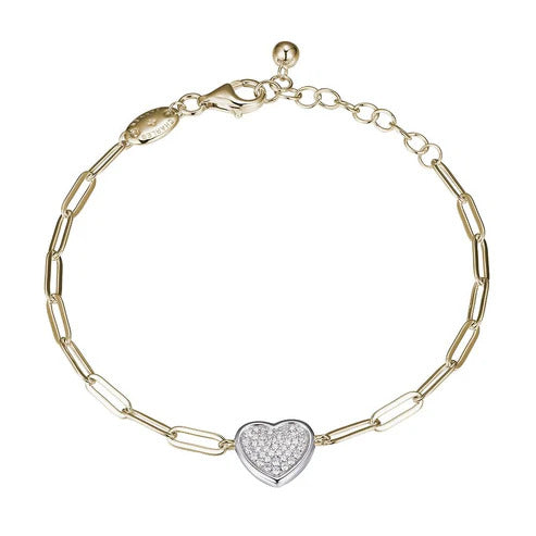Charles Garnier Love Links CZ Heart Bracelet
