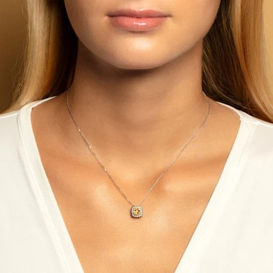 Phillip Gavriel Citrine Popcorn silver & 18k gold Pendant