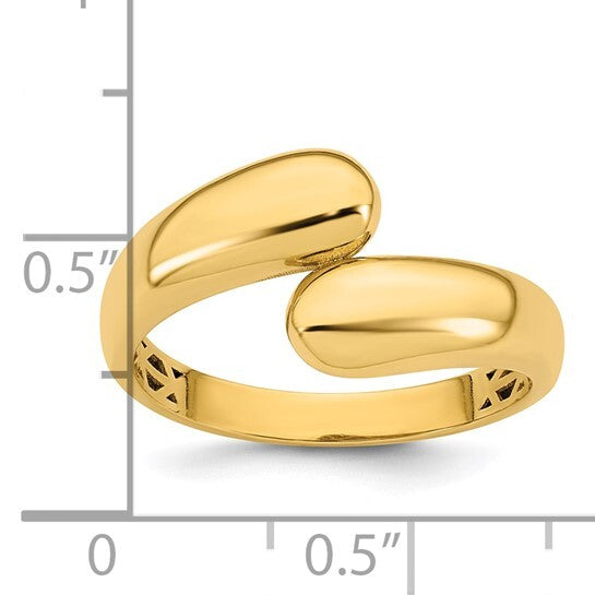 14K Yellow Gold Bypass Ring