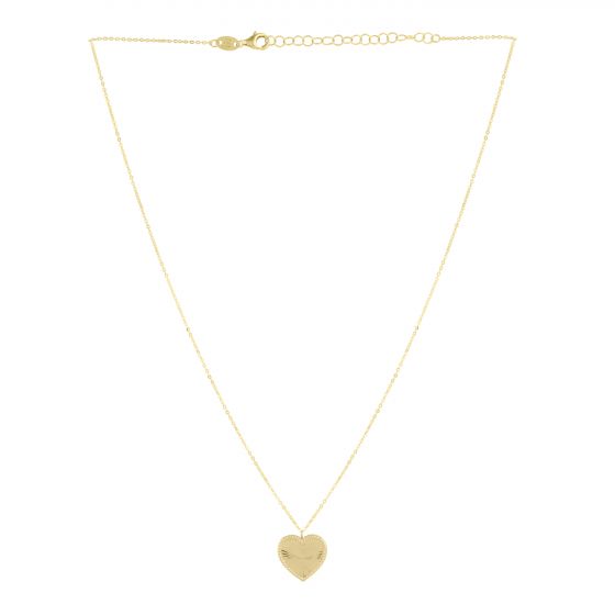 Phillip Gavriel Popcorn Radiating Heart Necklace