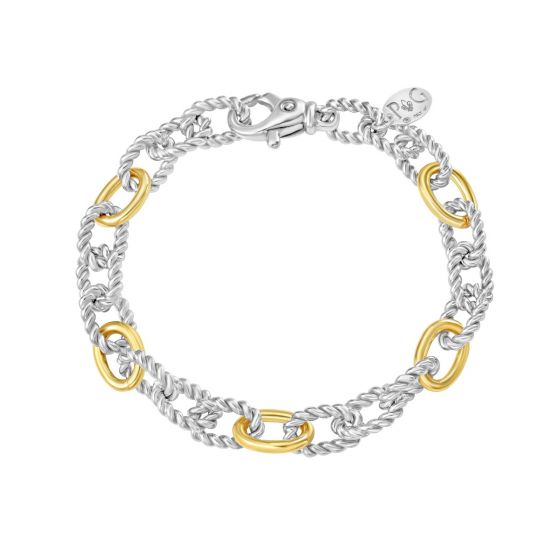 Phillip Gavriel Silver & 18K Gold San Zeno Italian Cable Chain