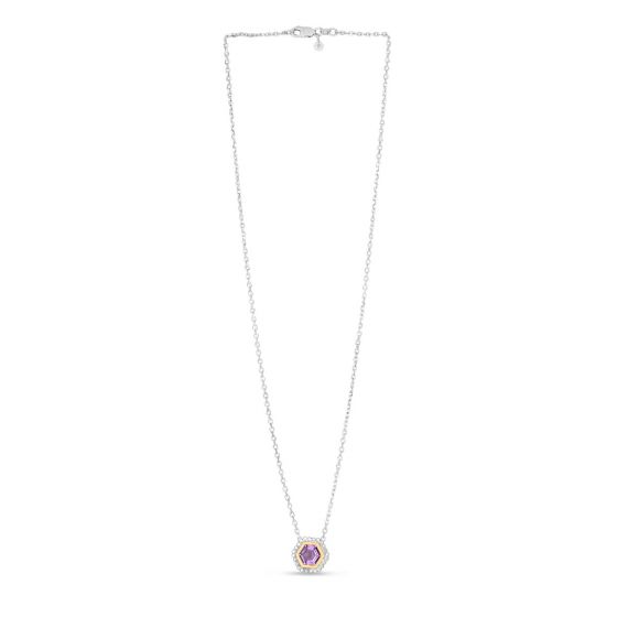 Phillip Gavriel Amethyst Popcorn Hexagon Necklace