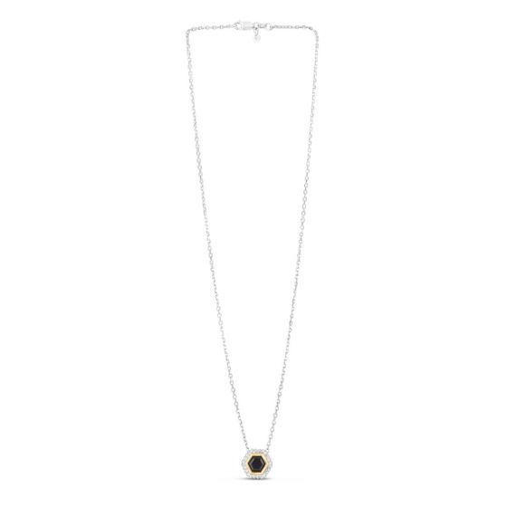 Phillip Gavriel Onyx Popcorn Hexagon Necklace