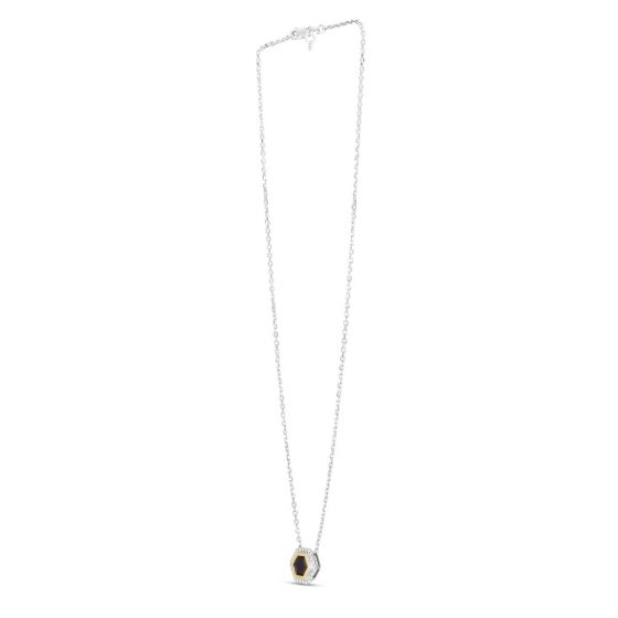 Phillip Gavriel Onyx Popcorn Hexagon Necklace