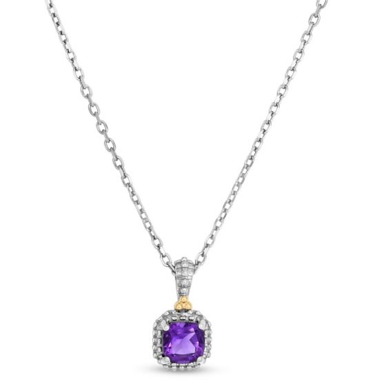 Phillip Gavriel Amethyst Drop Popcorn Pendant