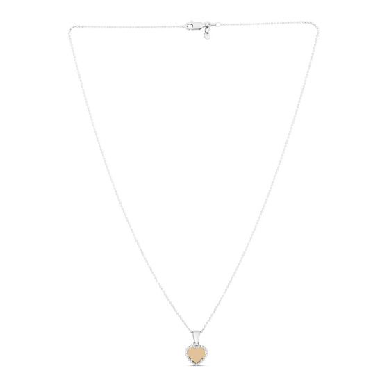 Phillip Gavriel Popcorn Heart Pendant