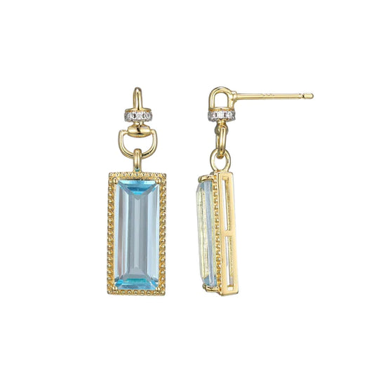 Charles Garnier Skye Genuine Sky Blue Topaz Drop Earrings