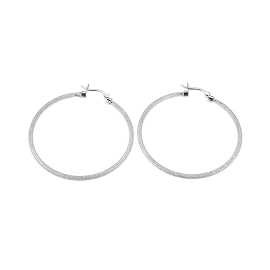 Charles Garnier Sterling Silver Round Hoop Earrings