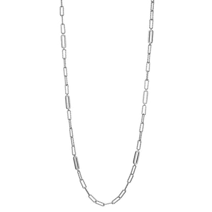 Charles Garnier Sterling Silver Paperclip Celestial Sparkle Necklace