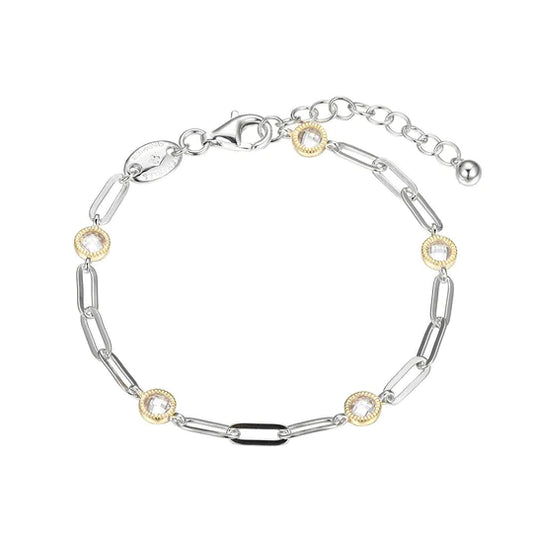 Charles Garnier Sparkling Paperclip Chain Bracelet