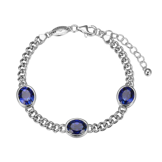 Charles Garnier Royal Sapphire Curb Chain Bracelet