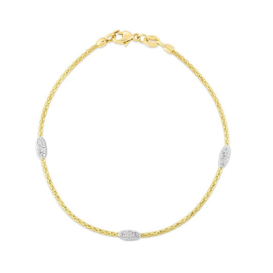 Phillip Gavriel Popcorn Diamond Station Bracelet