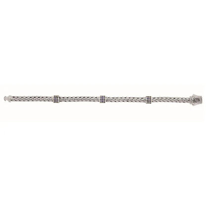 Phillip Gavriel Silver Sapphire Woven Bracelet