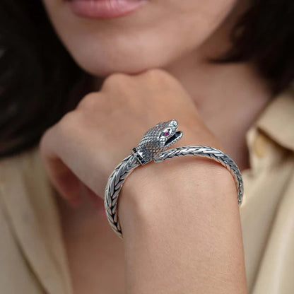 Phillip Gavriel Woven Creatures Sterling Silver Snake Bangle