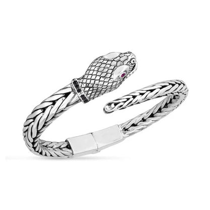 Phillip Gavriel Woven Creatures Sterling Silver Snake Bangle