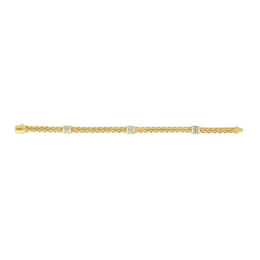 Phillip Gavriel Woven Diamond Station Bracelet