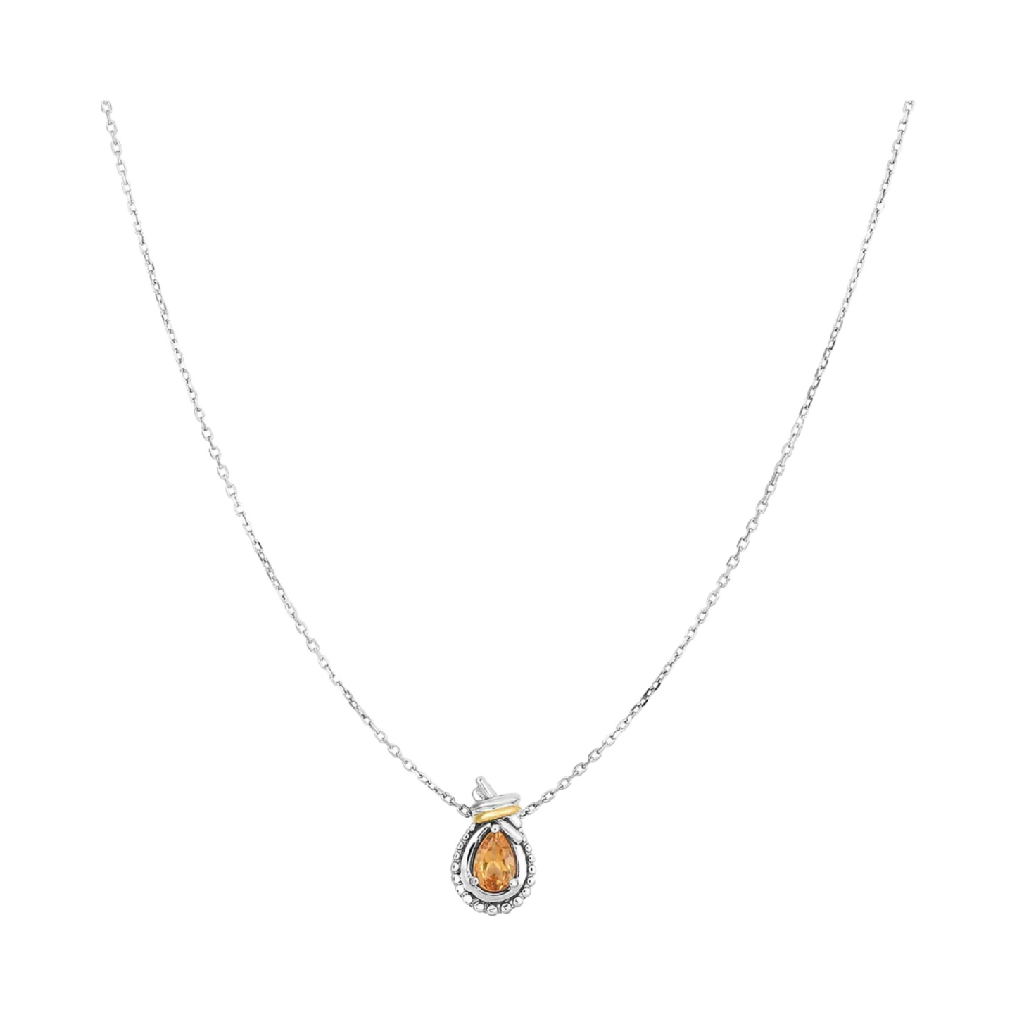 Phillip Gavriel Popcorn Love Knot Citrine Necklace