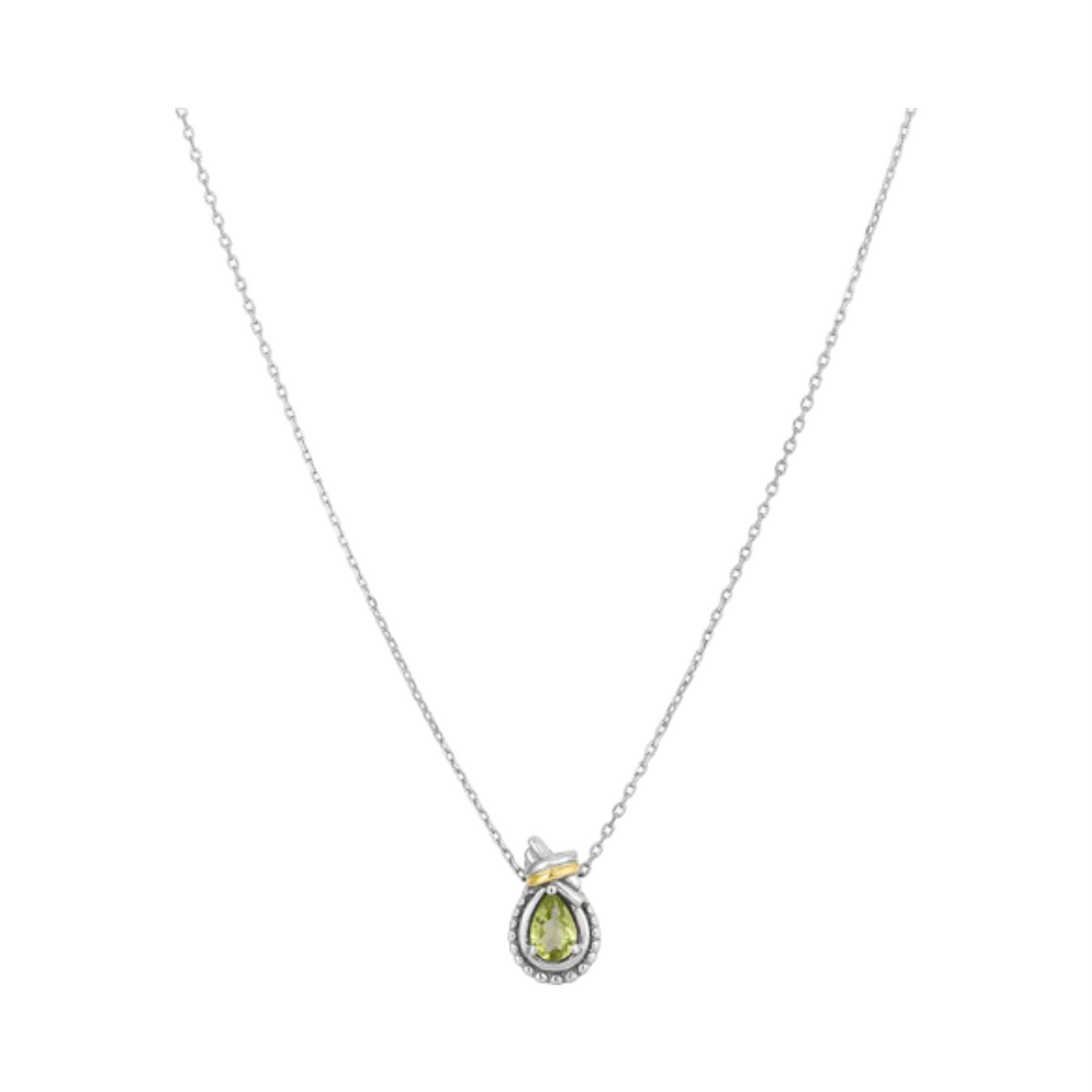 Phillip Gavriel Popcorn Love Knot Peridot Necklace