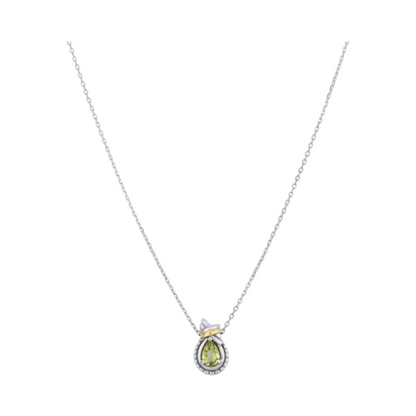 Phillip Gavriel Popcorn Love Knot Peridot Necklace