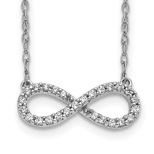 14k Gold Diamond Infinity Necklace