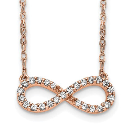 14k Gold Diamond Infinity Necklace