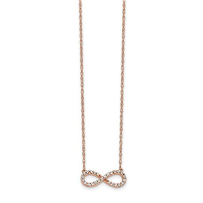 14k Gold Diamond Infinity Necklace