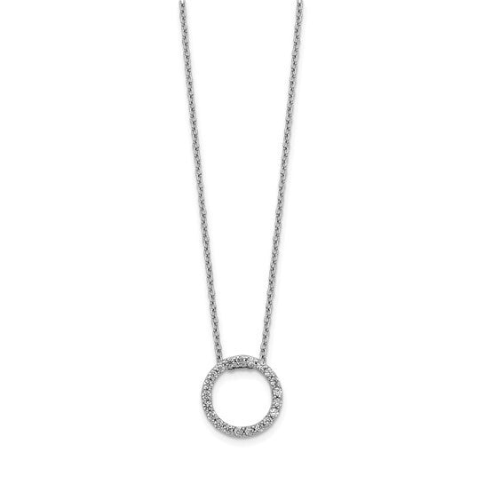 14k Diamond Circle Necklace