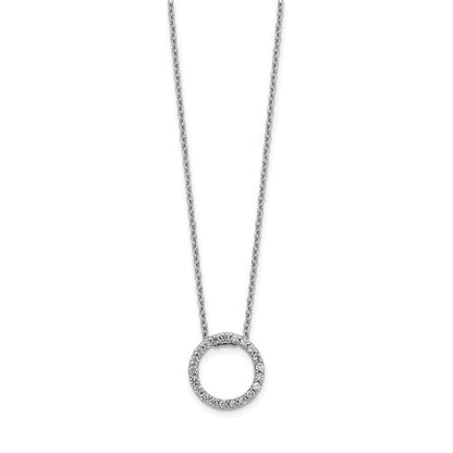 14k Diamond Circle Necklace