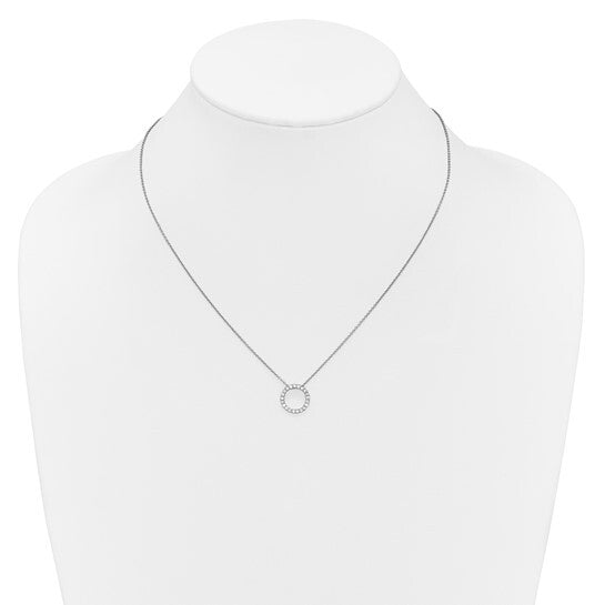 14k Diamond Circle Necklace