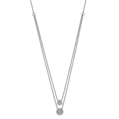 14k White Gold Double Strand Necklace