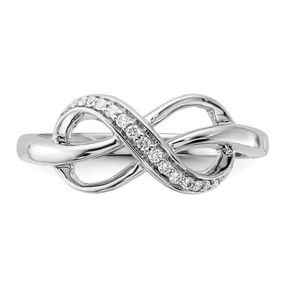 14k White Gold Diamond Infinity Ring