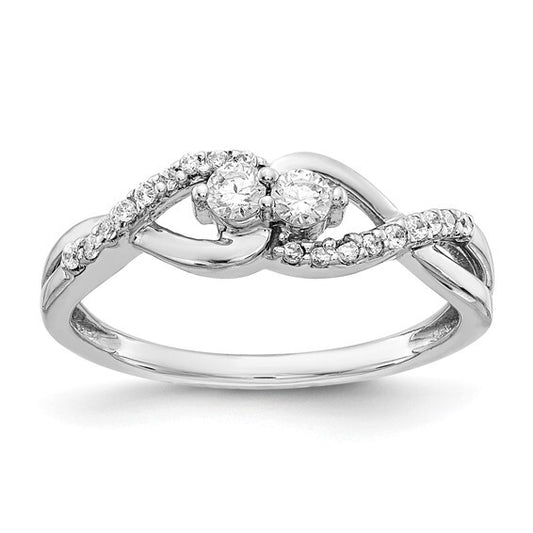 14k White Gold Diamond Fancy Ring