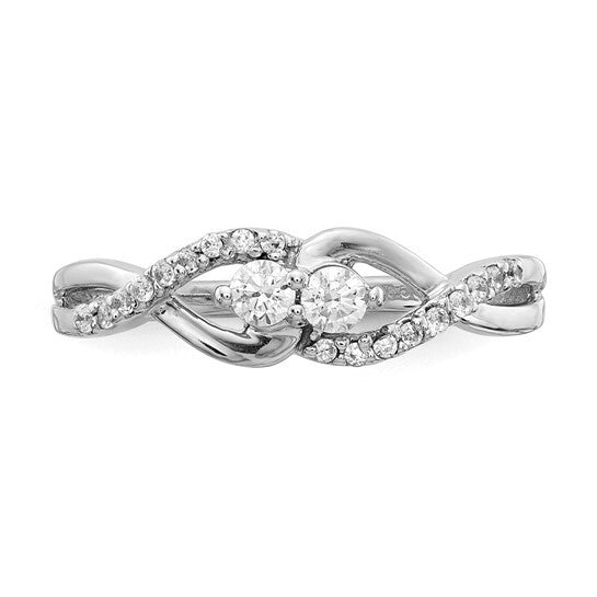 14k White Gold Diamond Fancy Ring