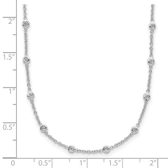 Herco 14K WG Lab Grown Diamond VS Stations gold Necklace