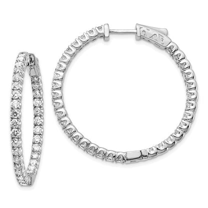 14k Lab Grown Diamond VS Round Hoop Earrings