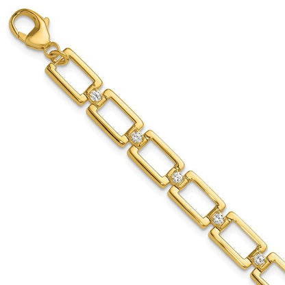 True Origin 14k yellow Lab Grown Diamond VS Fancy Link Bracelet