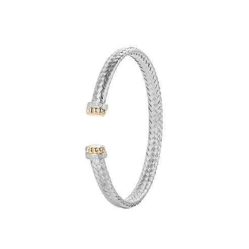 Charles Garnier Diamond Mesh Cuff Bracelet