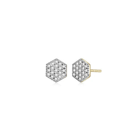 Charles Garnier 14k Yellow Gold Diamond Earrings